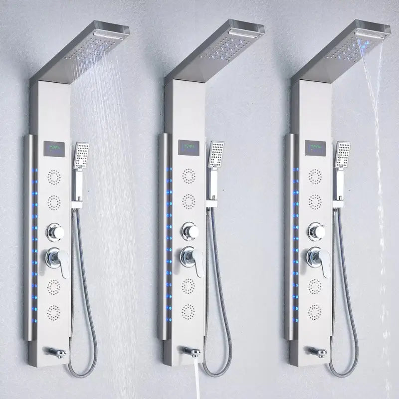 Colonne de douche hydromassante blanche