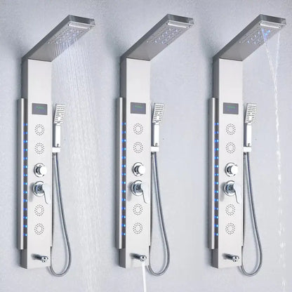 Colonne de douche hydromassante blanche