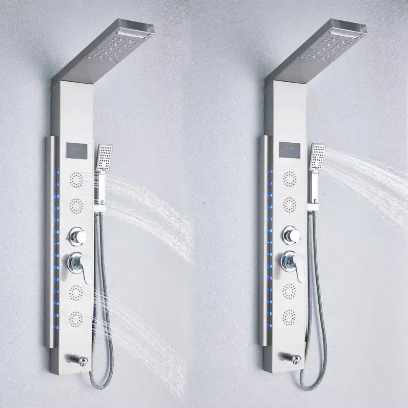 Colonne de douche hydromassante blanche