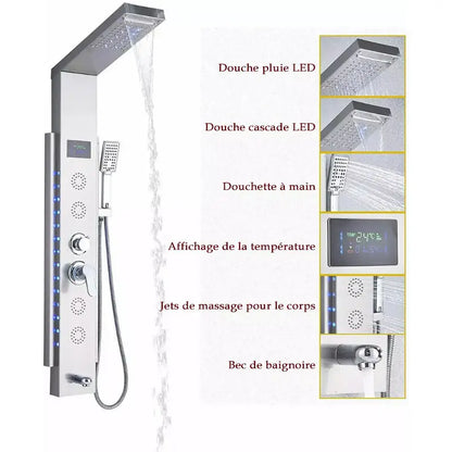 Colonne de douche hydromassante blanche