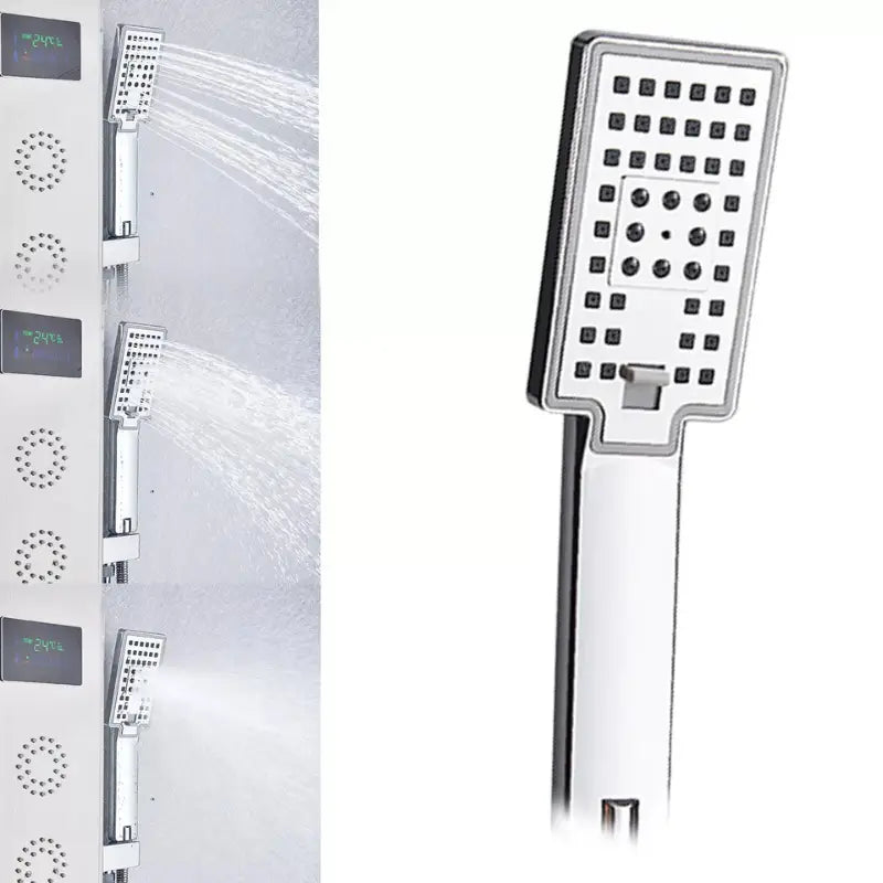 Colonne de douche hydromassante blanche