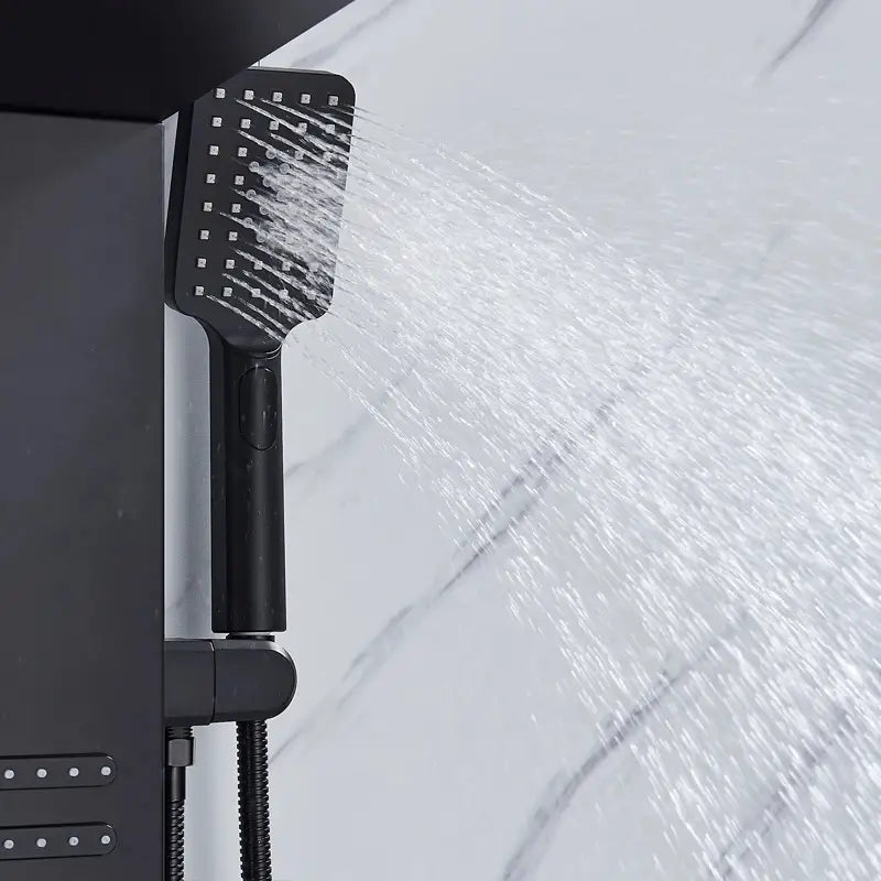 Colonne de douche hydromassante spa jets - Noir