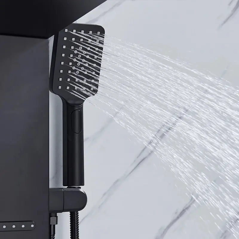 Colonne de douche hydromassante spa jets - Noir