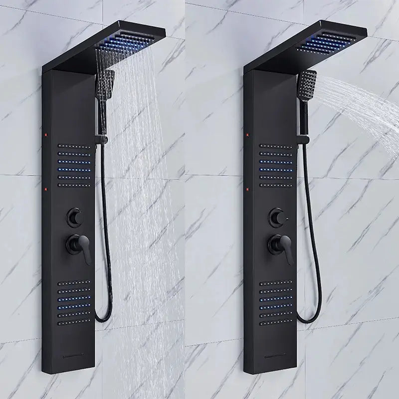 Colonne de douche hydromassante spa jets - Noir