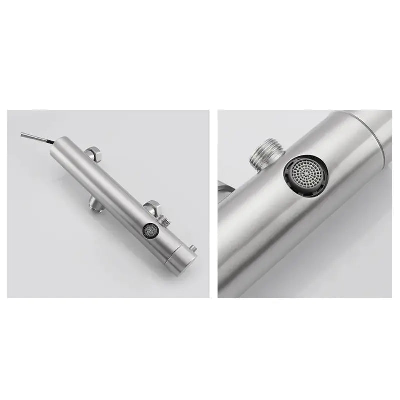 Colonne de douche en inox bec verseur - Argent