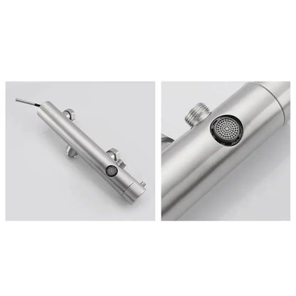 Colonne de douche en inox bec verseur - Argent