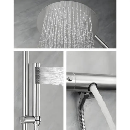 Colonne de douche en inox bec verseur - Argent