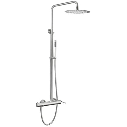 Colonne de douche en inox bec verseur - Argent