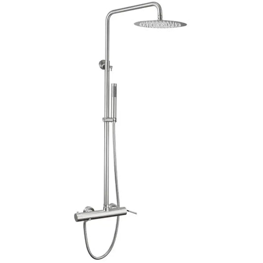 Colonne de douche en inox bec verseur - Argent