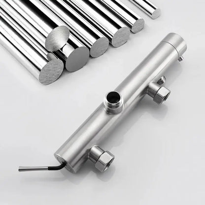 Colonne de douche en inox bec verseur - Argent