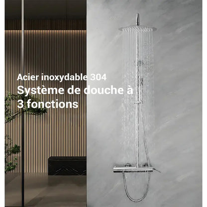 Colonne de douche en inox bec verseur - Argent