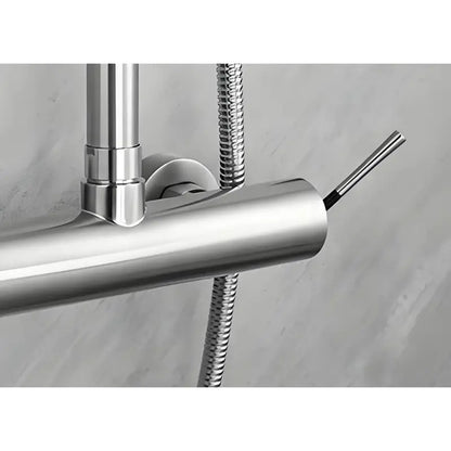 Colonne de douche en inox bec verseur - Argent