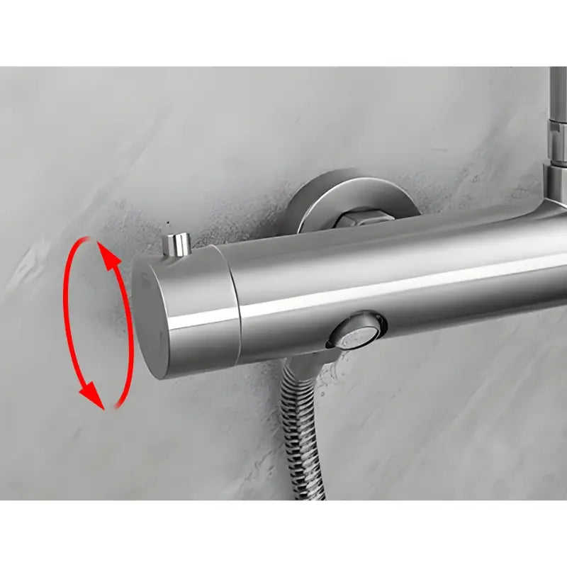 Colonne de douche en inox bec verseur - Argent