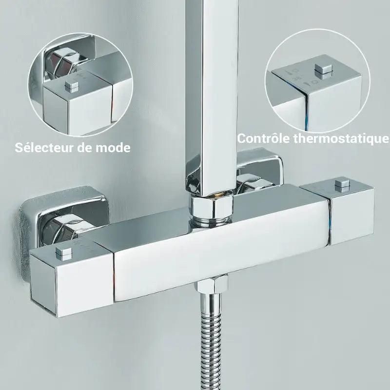 Colonne de douche en inox chrome - Chrome