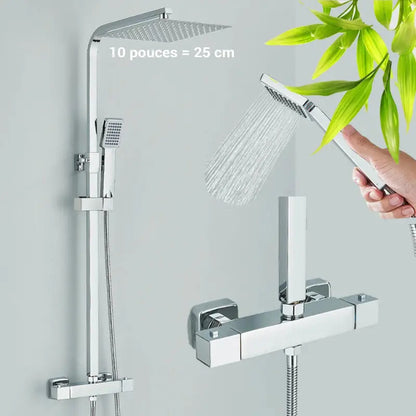 Colonne de douche en inox chrome - Chrome