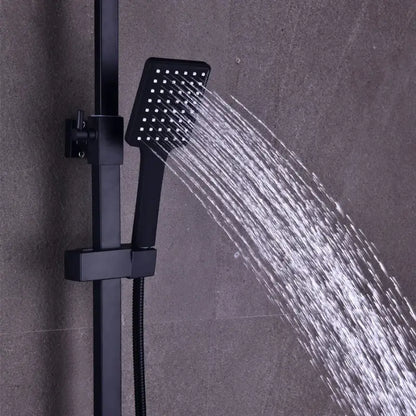 Colonne de douche en inox double pommeau - Noir
