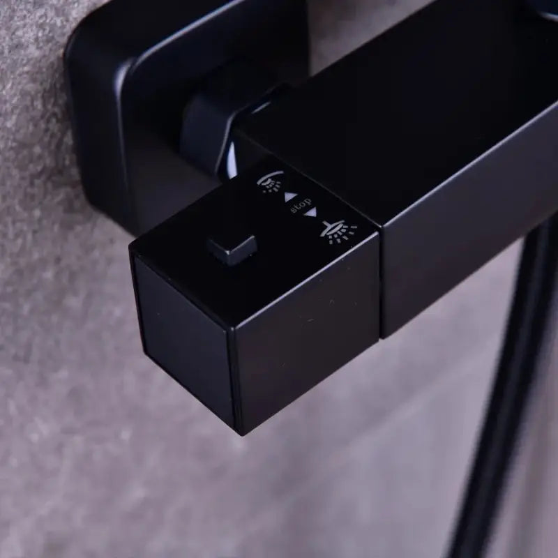 Colonne de douche en inox double pommeau - Noir