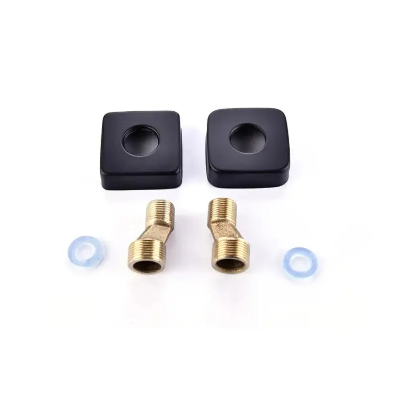 Colonne de douche en inox double pommeau - Noir