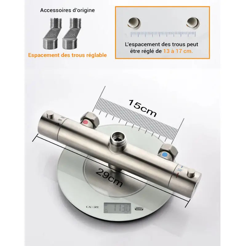 Colonne de douche inox tête ronde