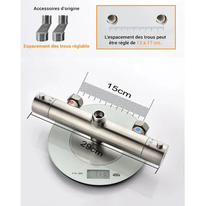 Colonne de douche inox tête ronde