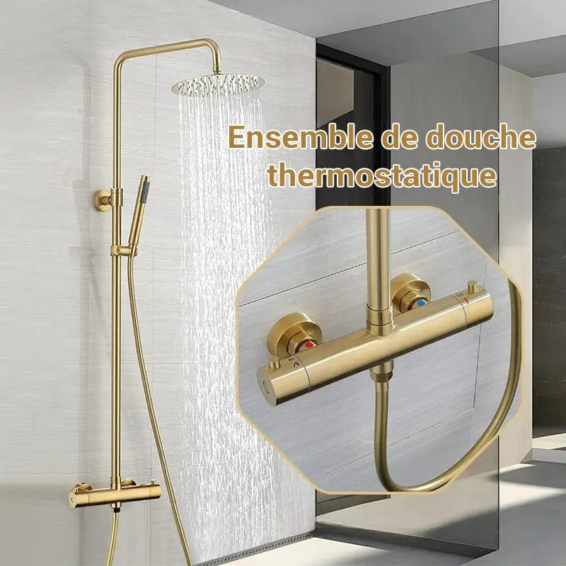 Colonne de douche inox tête ronde