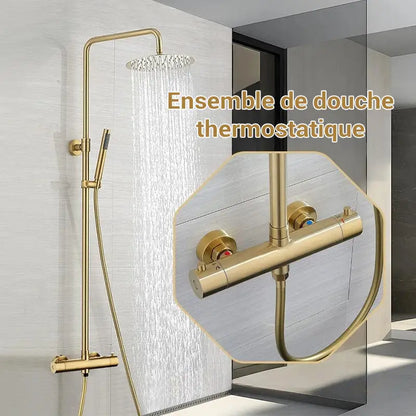 Colonne de douche inox tête ronde