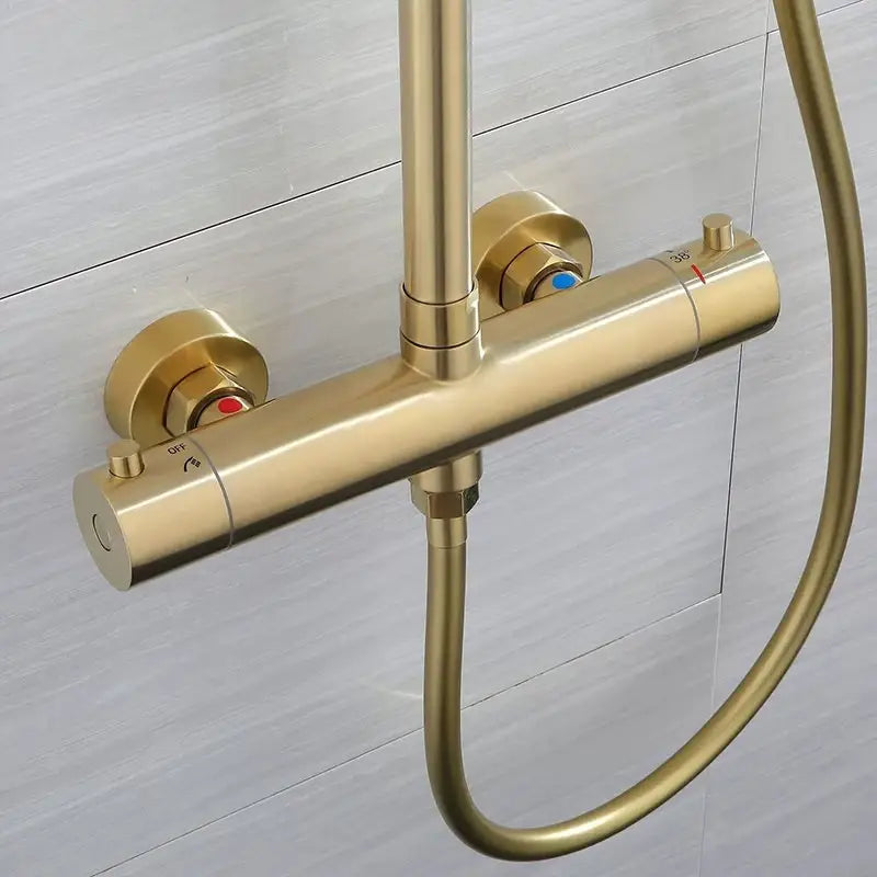 Colonne de douche inox tête ronde