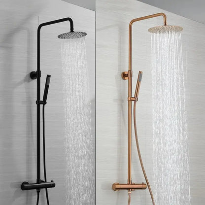 Colonne de douche inox tête ronde