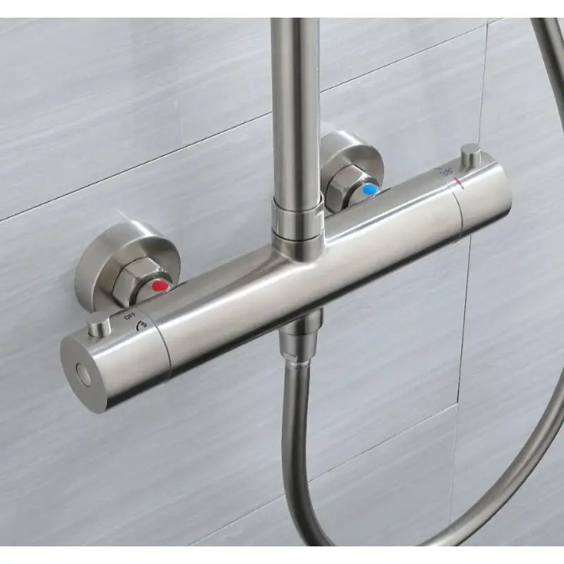 Colonne de douche inox tête ronde