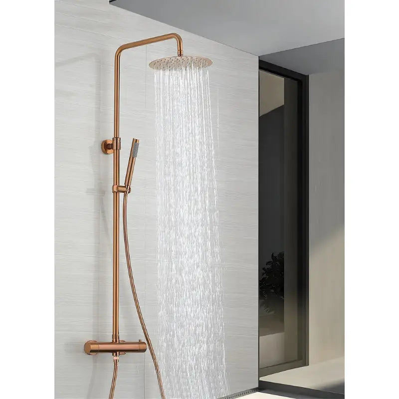 Colonne de douche inox tête ronde