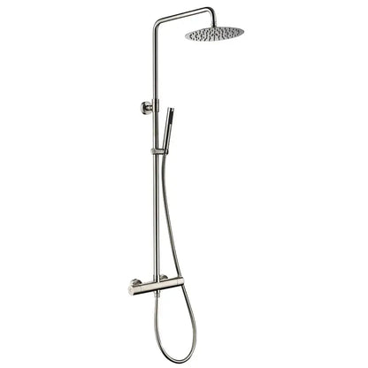 Colonne de douche inox tête ronde - Argent