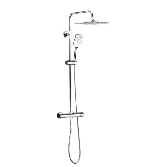 Colonne de douche en inox thermostatique - Argent