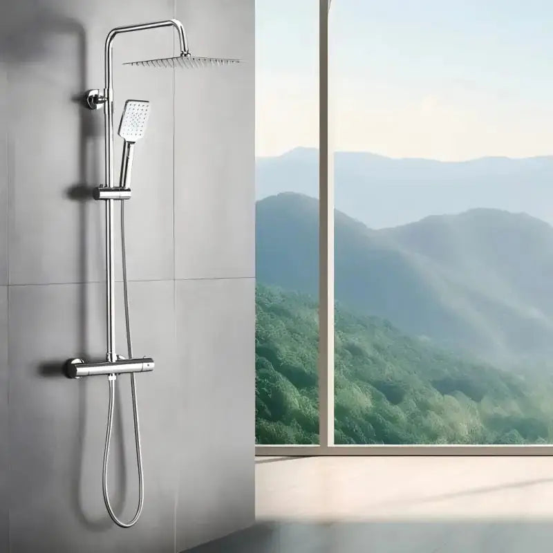 Colonne de douche en inox thermostatique