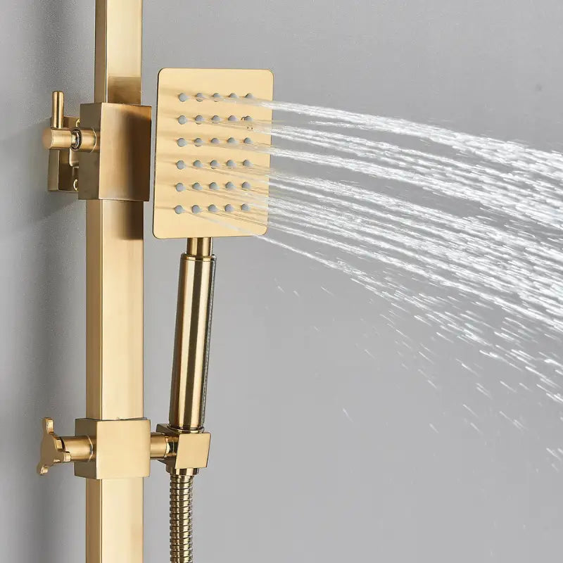 Colonne de douche laiton doré