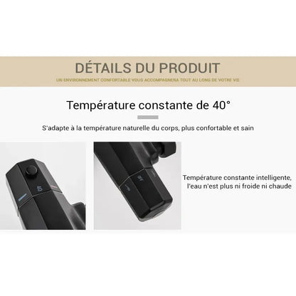 Colonne de douche avec mitigeur baignoire - Noir