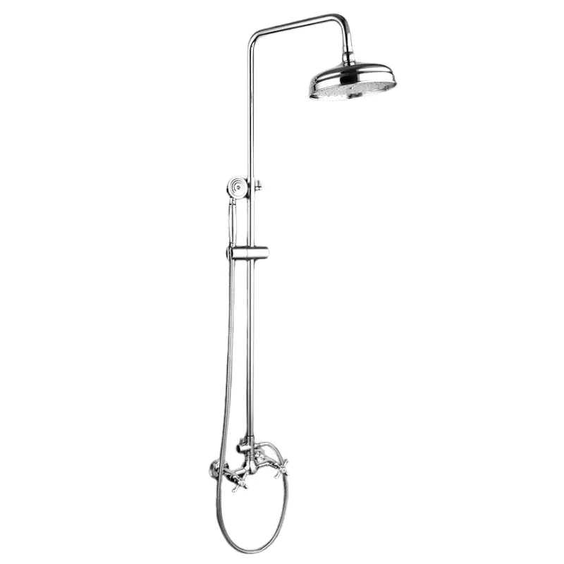 Colonne de douche avec mitigeur pour baignoire rétro - Chrome