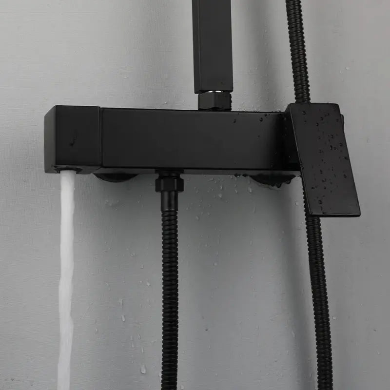 Colonne de douche avec mitigeur noir - Noir