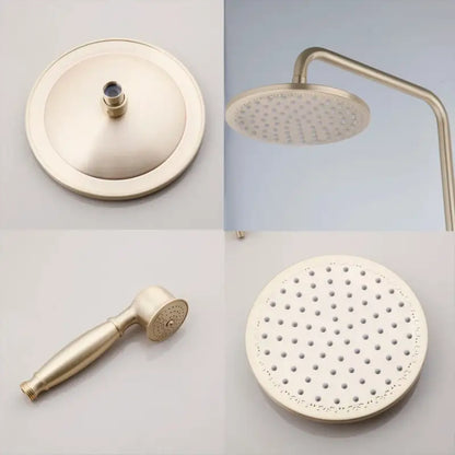 Colonne de douche avec mitigeur rétro - Or