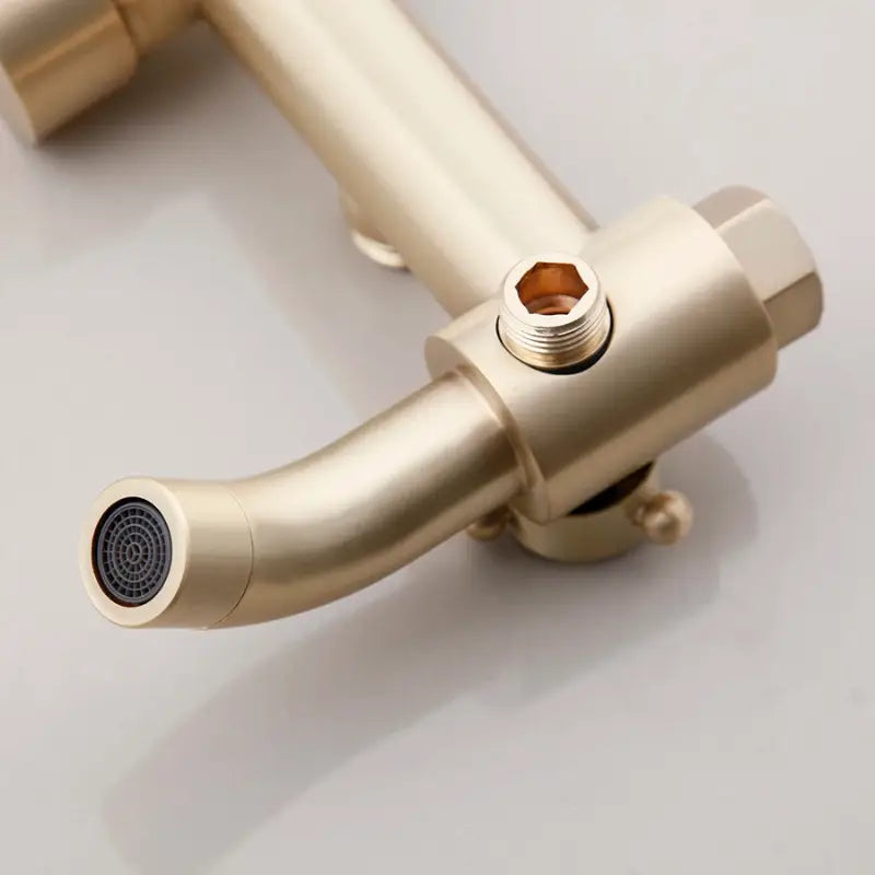 Colonne de douche avec mitigeur rétro - Or