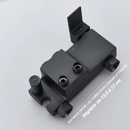 Colonne de douche noire avec écran LCD - Noir