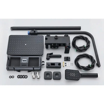 Colonne de douche noire avec écran LCD - Noir