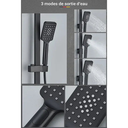 Colonne de douche noire mécanique