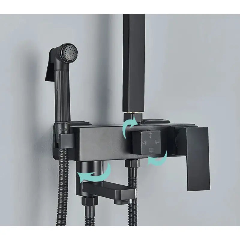 Colonne de douche noire mécanique