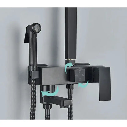 Colonne de douche noire mécanique