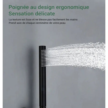 Colonne de douche noire murale