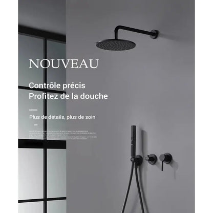 Colonne de douche noire murale