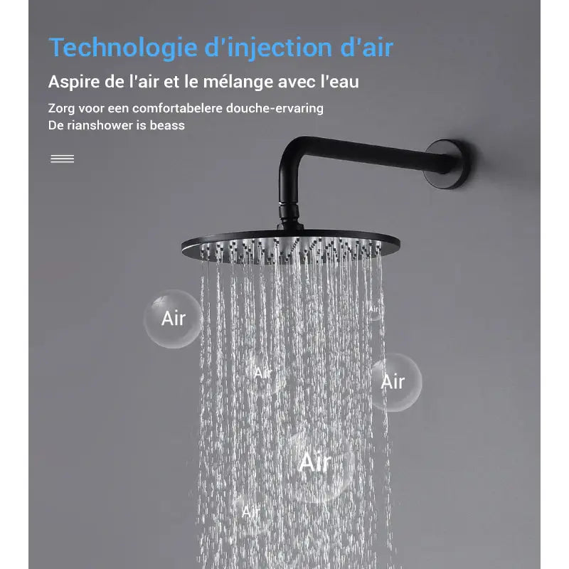 Colonne de douche noire murale