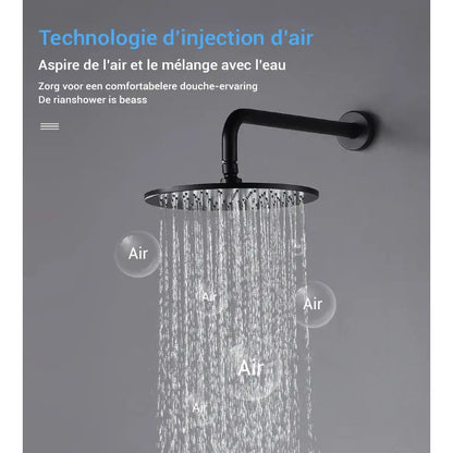 Colonne de douche noire murale