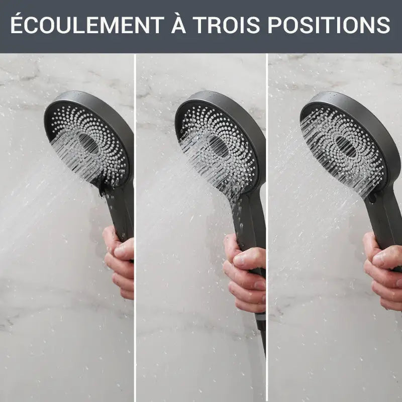 Colonne de douche noire ronde