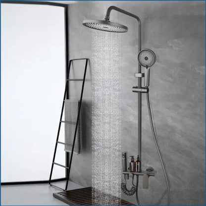 Colonne de douche noire ronde